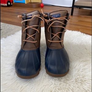 Sperry Syren Duck Boot Brown/Navy Size 9